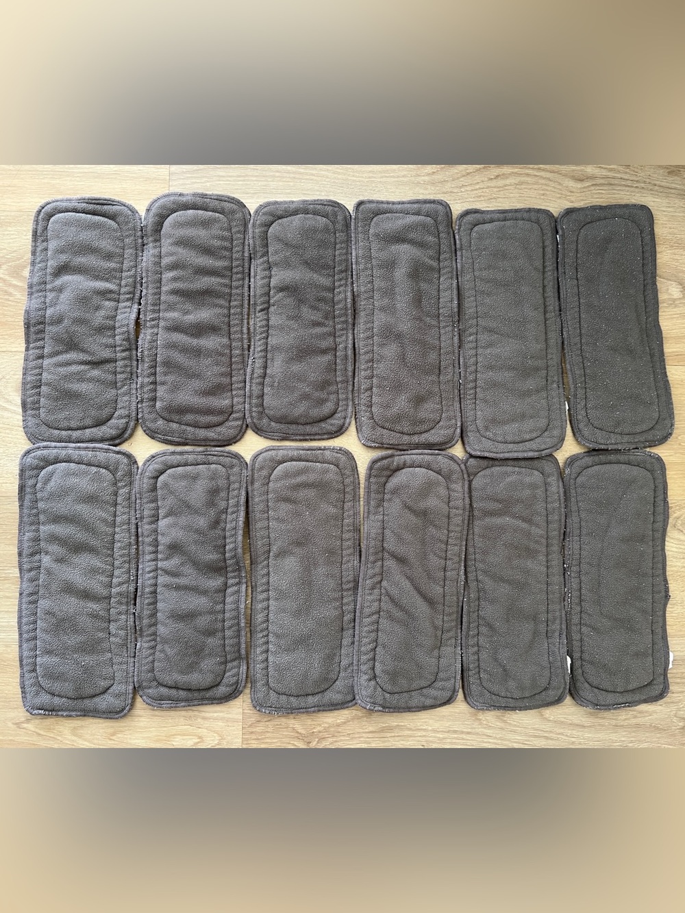 Set of 12 Wegreeco Reusable Bamboo Charcoal Baby Cloth Diaper Inserts